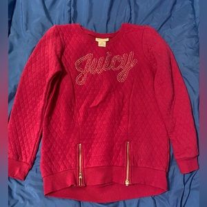 Girls Juicy Couture Quilted Sweater Size 8/10 Zipper